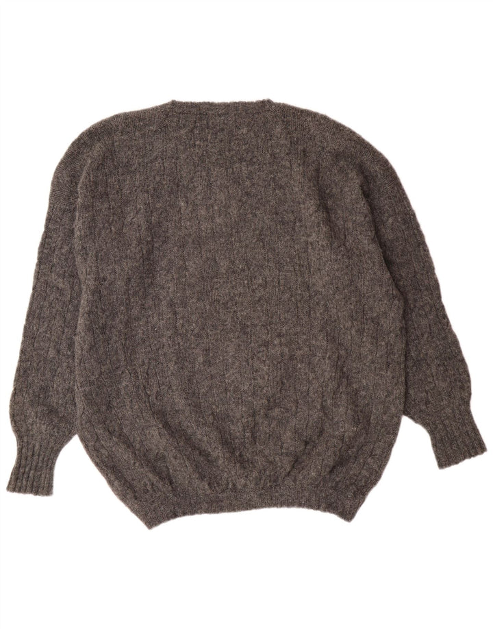 Мужской джемпер с круглым вырезом Drumohr XL, серая шерсть