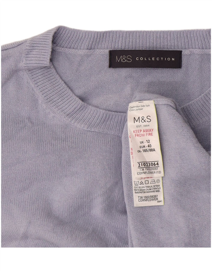 Женский джемпер с круглым вырезом Marks & Spencer UK 12, средний синий акрил
