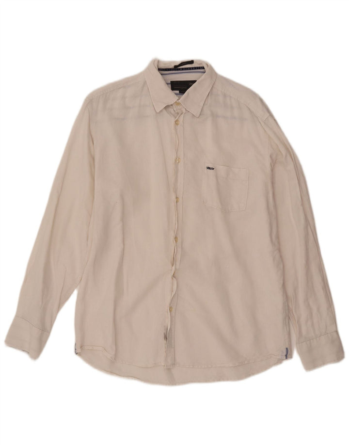 Мужская рубашка приталенного кроя Marlboro Classics, большая белая