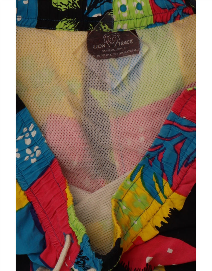 Мужские шорты для плавания VINTAGE, средние разноцветные с цветочным принтом