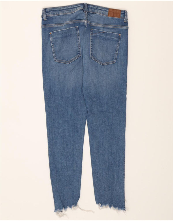 Женские укороченные джинсы скинни Zara EU 42, большие W32 L26, синий хлопок