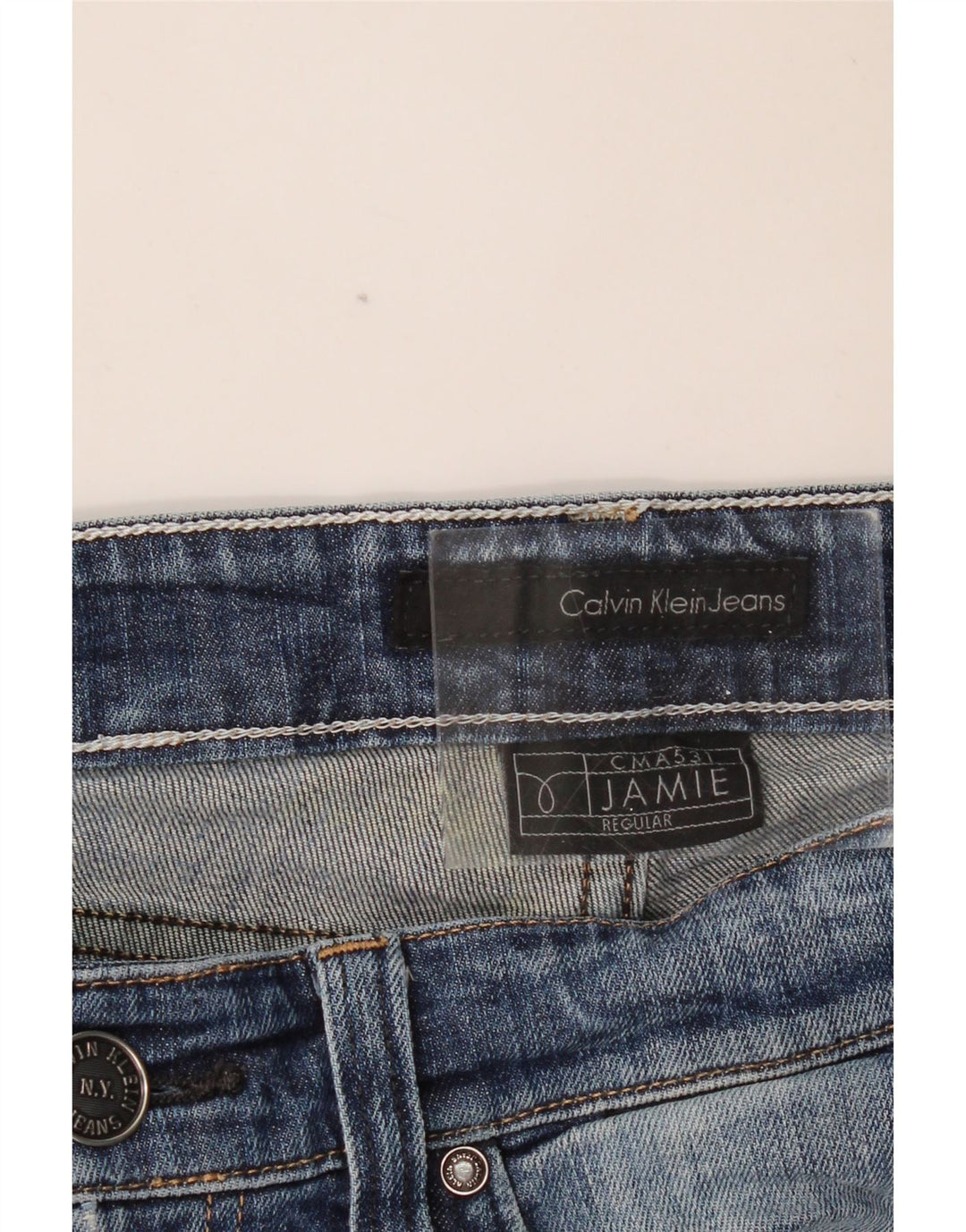 CALVIN KLEIN Женские прямые джинсы Jamie W32 L33 синие