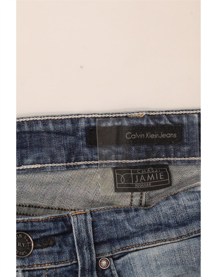 CALVIN KLEIN Женские прямые джинсы Jamie W32 L33 синие