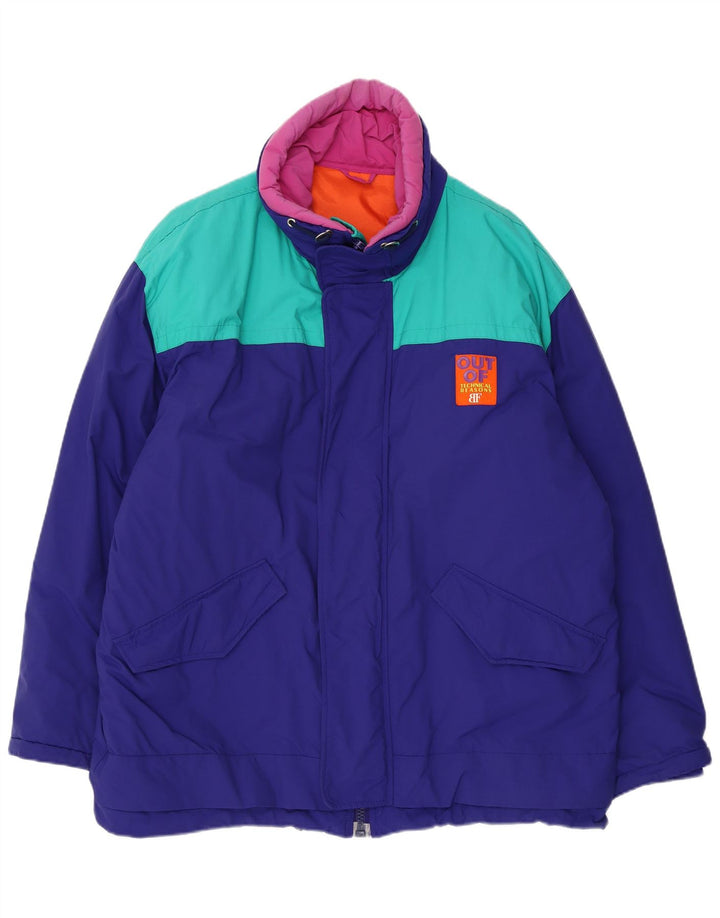 Мужская ветровка Belfe UK 44 2XL, синяя, нейлон с цветными блоками