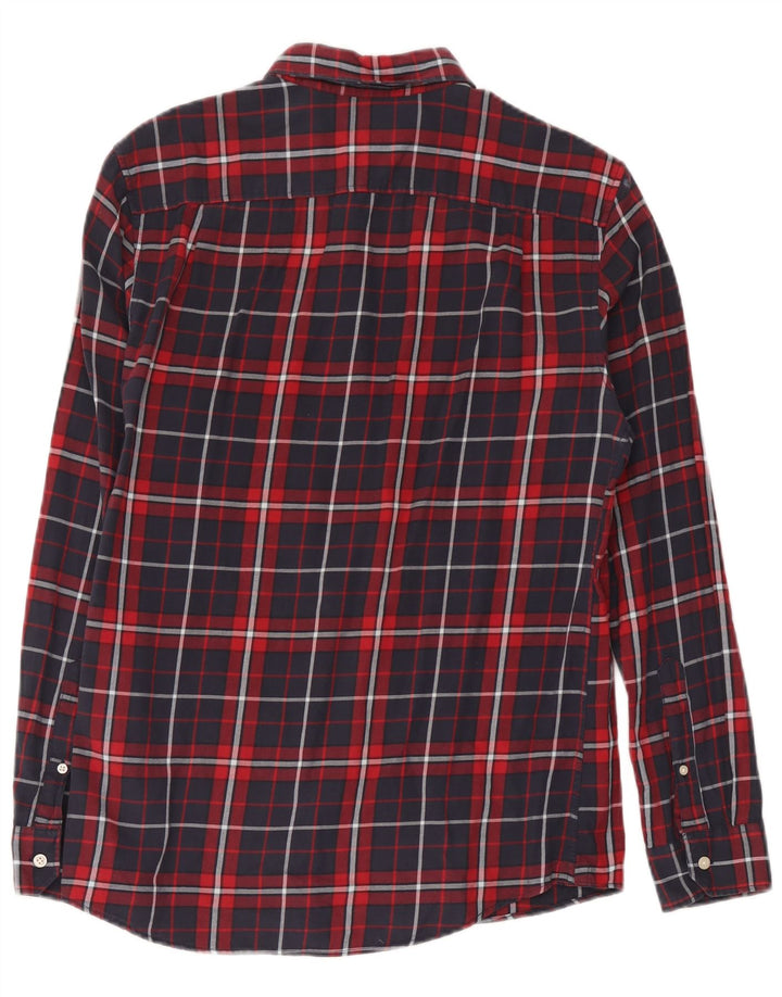 Мужская фланелевая рубашка классического кроя Jack Wills, хлопковая синяя клетка в клетку