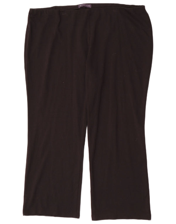 Женские повседневные брюки Marks & Spencer Bootcut UK 22 3XL W44 L30 черные