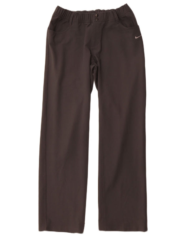 Мужские прямые повседневные брюки NIKE Dri Fit Small W27 L31, серый полиэстер