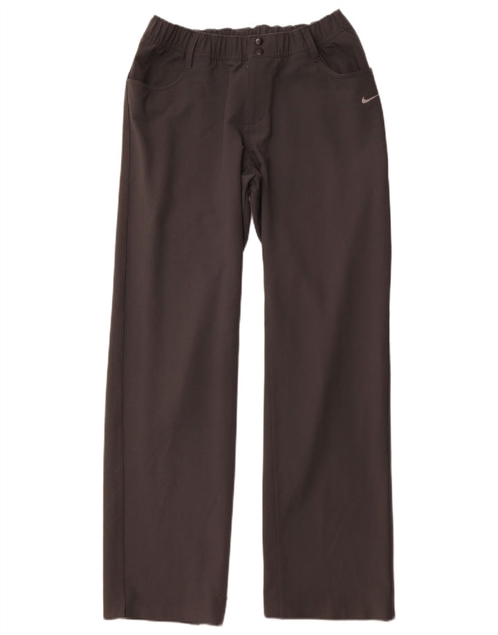 Мужские прямые повседневные брюки NIKE Dri Fit Small W27 L31, серый полиэстер