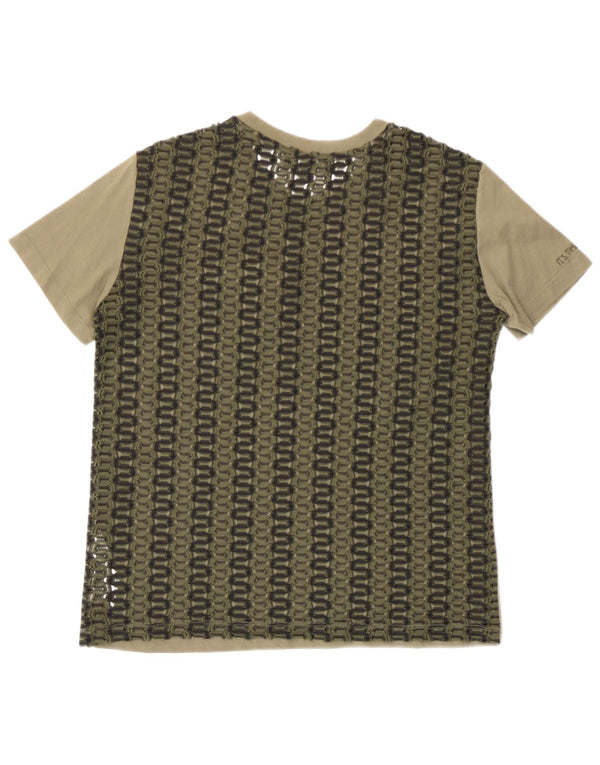 Женская футболка Desigual Top UK 10, маленький цвет хаки, полиэстер