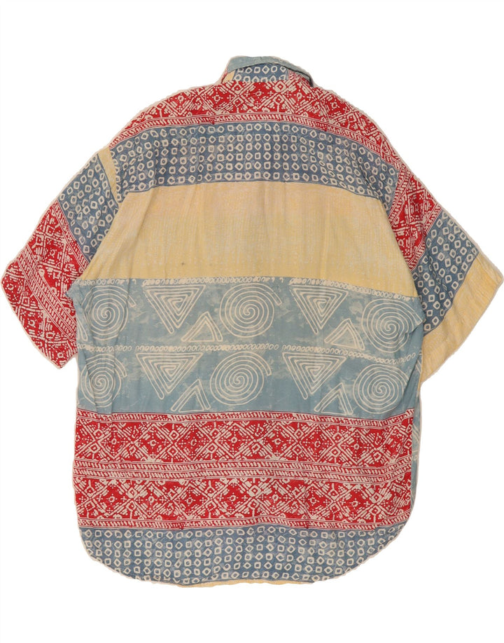 KANTAROS Mens Short Sleeve Shirt Medium Multicoloured Colourblock Viscose Vintage Kantaros and Second-Hand Kantaros from Messina Hembry 