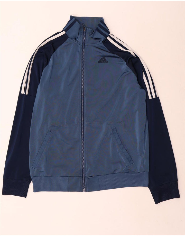 Мужская спортивная куртка Adidas, большая темно-синяя, с цветными блоками