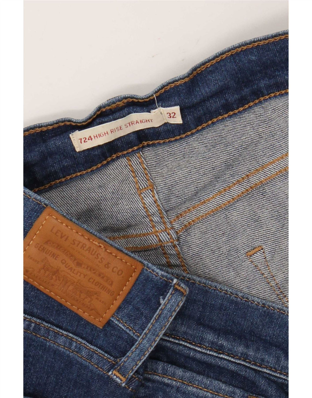 Женские прямые джинсы Levi's 724 с высокой посадкой W32 L26 синие