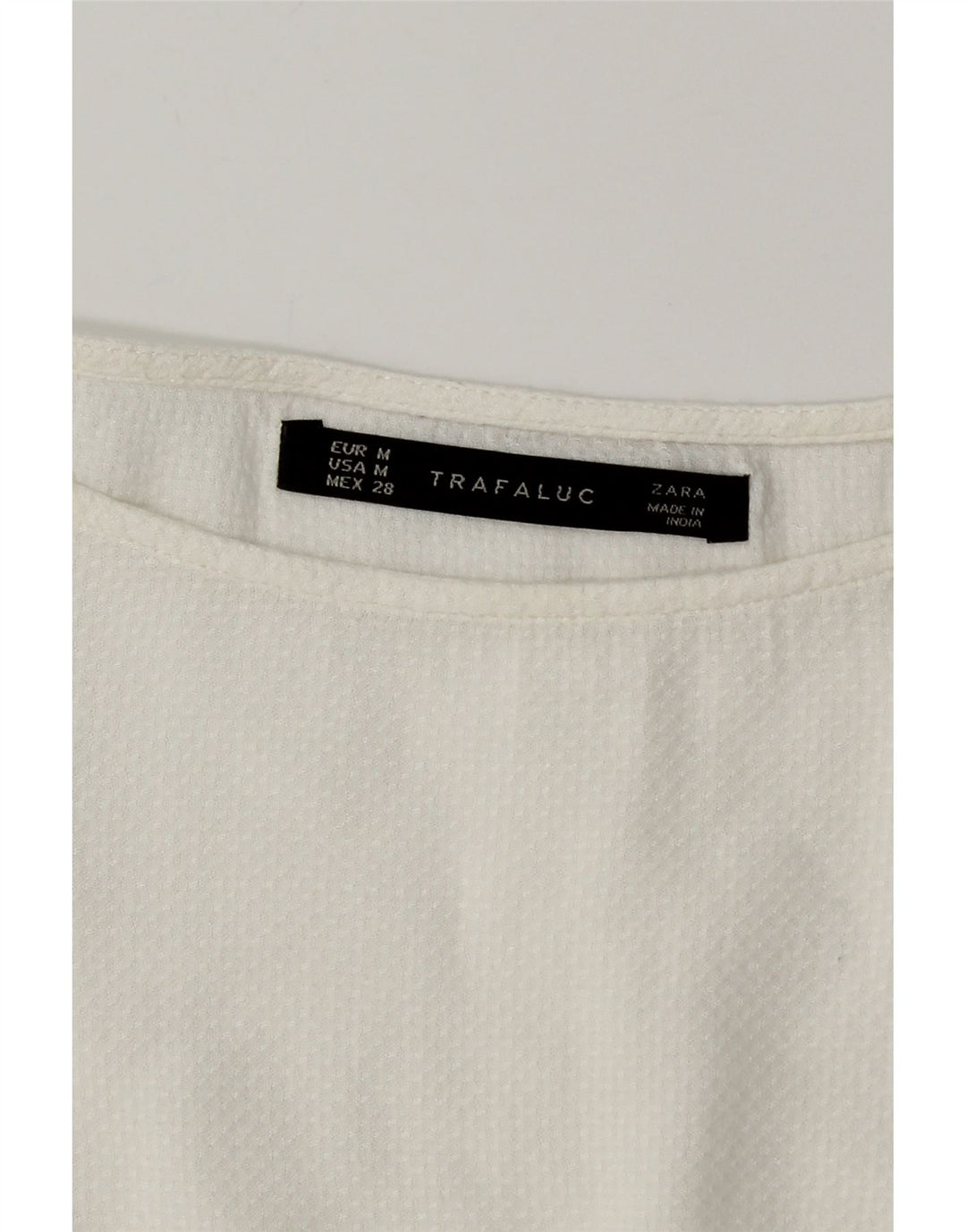 Женская блузка оверсайз Zara Top UK 14, средний белый полиэстер