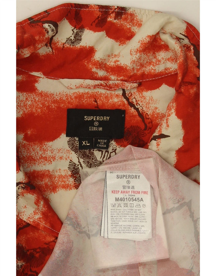 Мужская рубашка с коротким рукавом Superdry XL Red Tie Dye Cupro