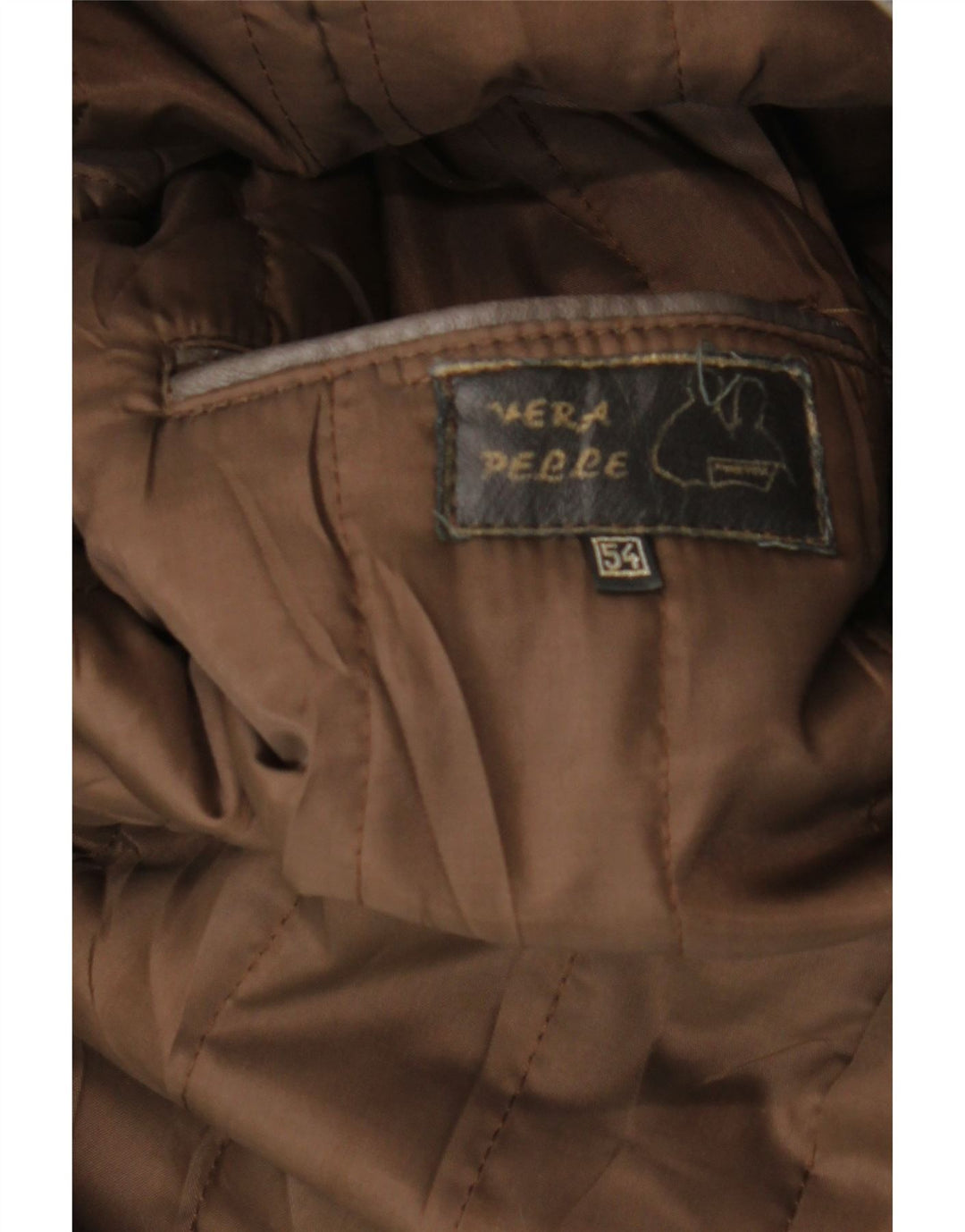 VINTAGE Мужская кожаная куртка IT 54 2XL Коричневая кожа
