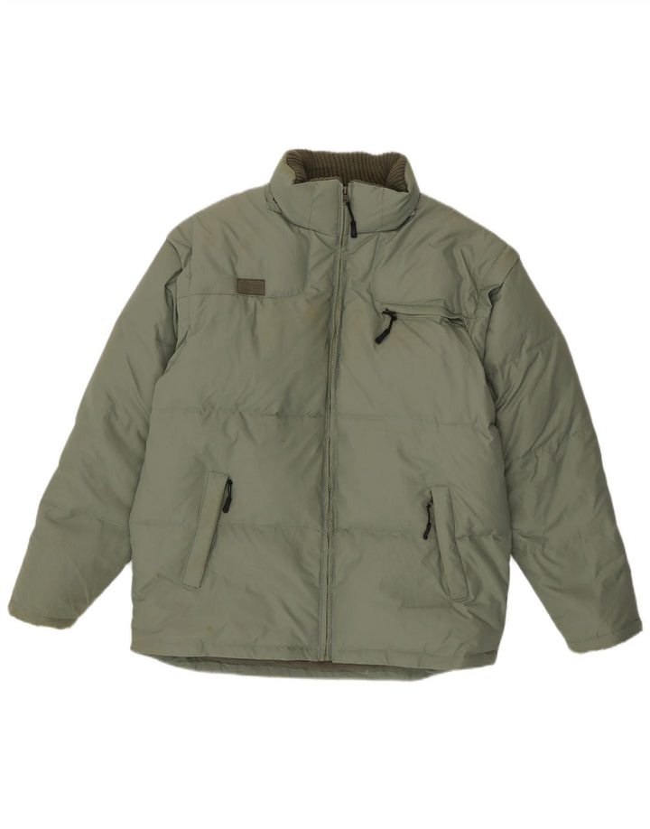 Мужская стеганая куртка FILA UK 40, большая, зеленая, полиамид