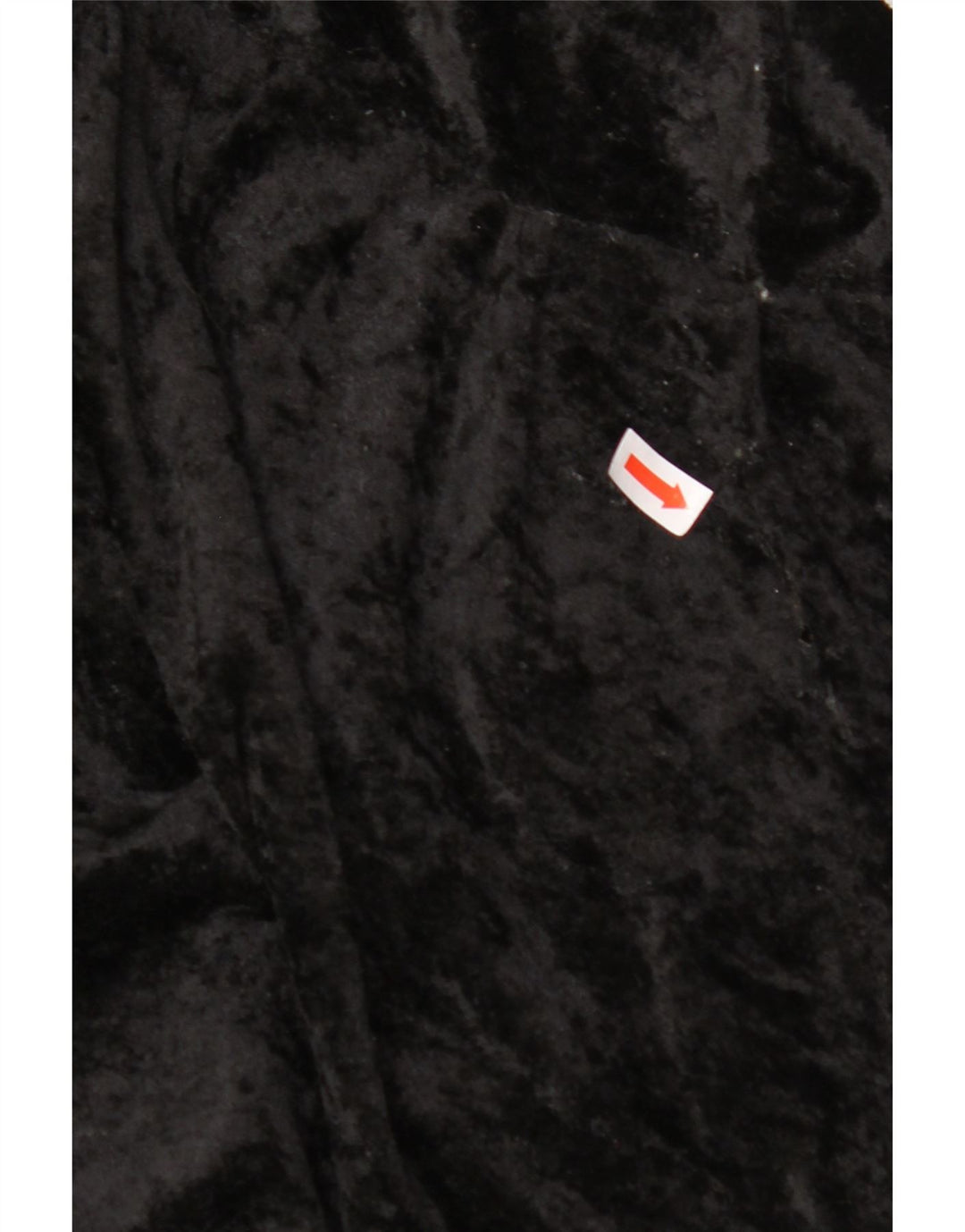 ВИНТАЖНАЯ женская бархатная блузка с длинным рукавом, топ UK 20 2XL, черный