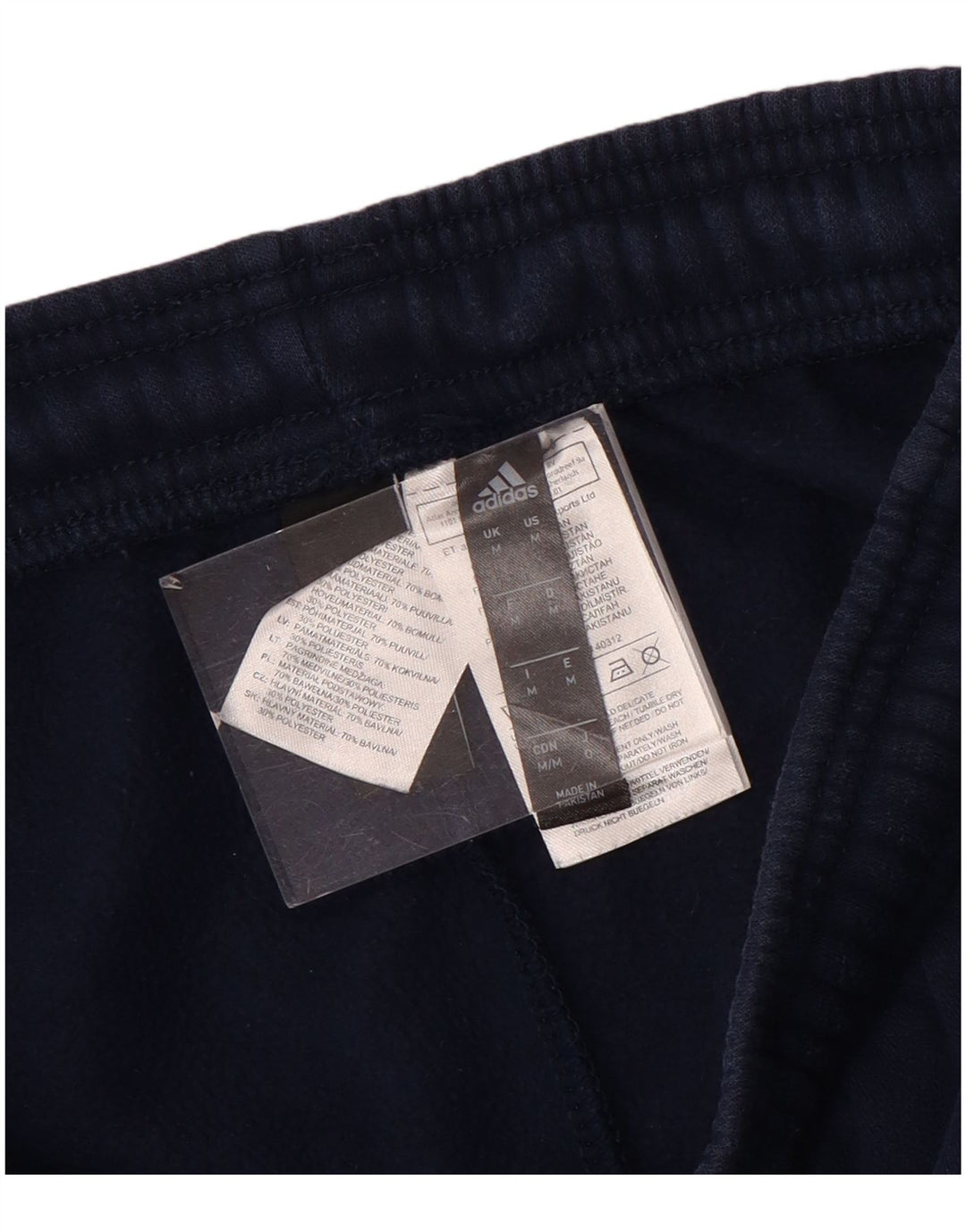 Мужские спортивные брюки Adidas Joggers среднего размера, темно-синие, хлопок