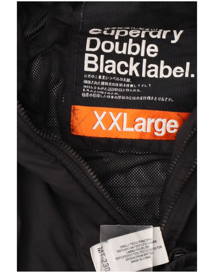 Женская дождевик Superdry UK 20 2XL, черный нейлон