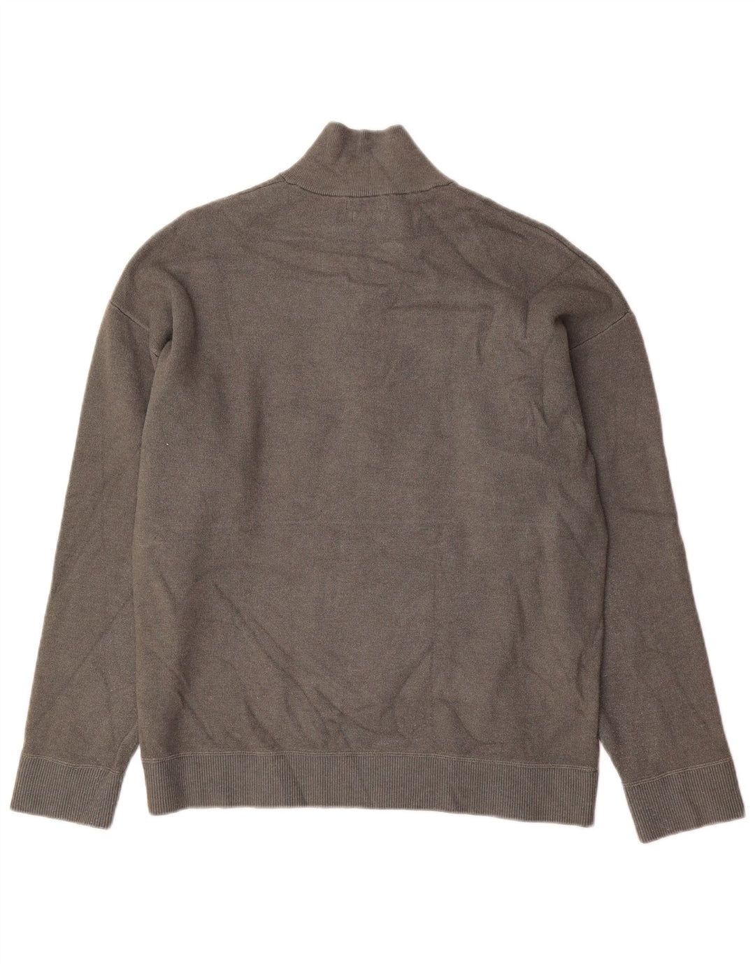 Мужской джемпер с воротником на молнии MASSIMO DUTTI XL, серый вискоза