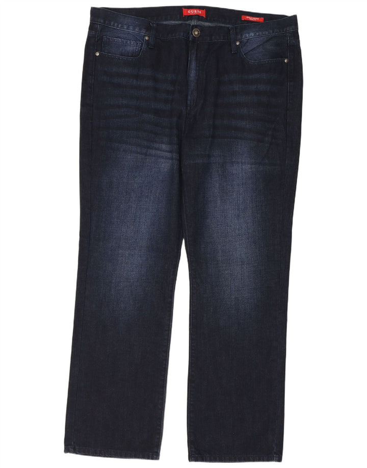 Мужские прямые джинсы Guess W40 L32 темно-синие, хлопок