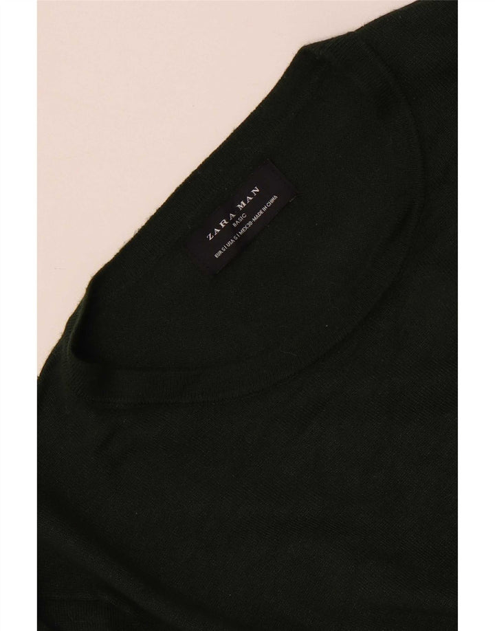 Zara Мужской топ с длинным рукавом, маленький зеленый