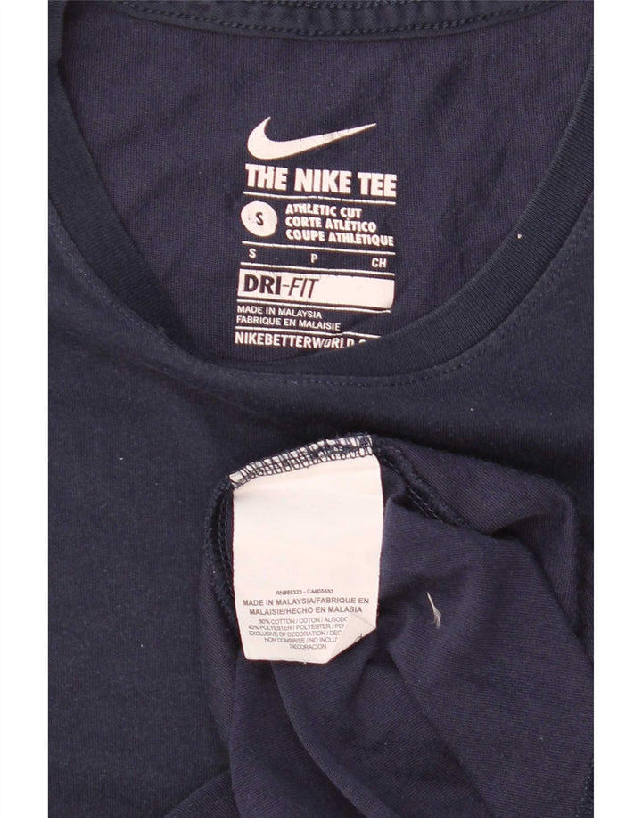 Мужская футболка спортивного кроя Nike, маленький темно-синий хлопок