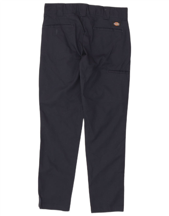 DICKIES Womens Slim Cargo Trousers W32 L30 Navy Blue Polyester