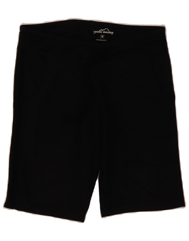 EDDIE BAUER Womens Sport Shorts UK 14 Medium  Black Cotton Vintage Eddie Bauer and Second-Hand Eddie Bauer from Messina Hembry 