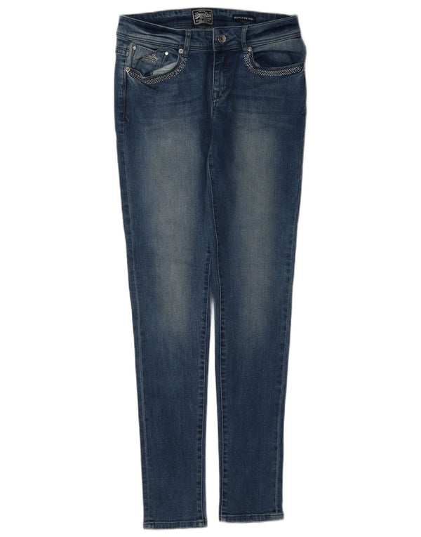 Женские джинсы скинни Superdry W28 L32, синий хлопок
