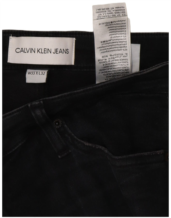 Женские джинсы скинни CALVIN KLEIN W33 L32, черный хлопок