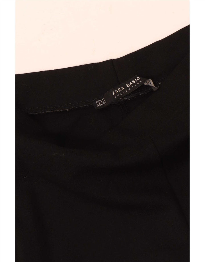 Женские леггинсы Zara UK 12, средние, черные в полоску