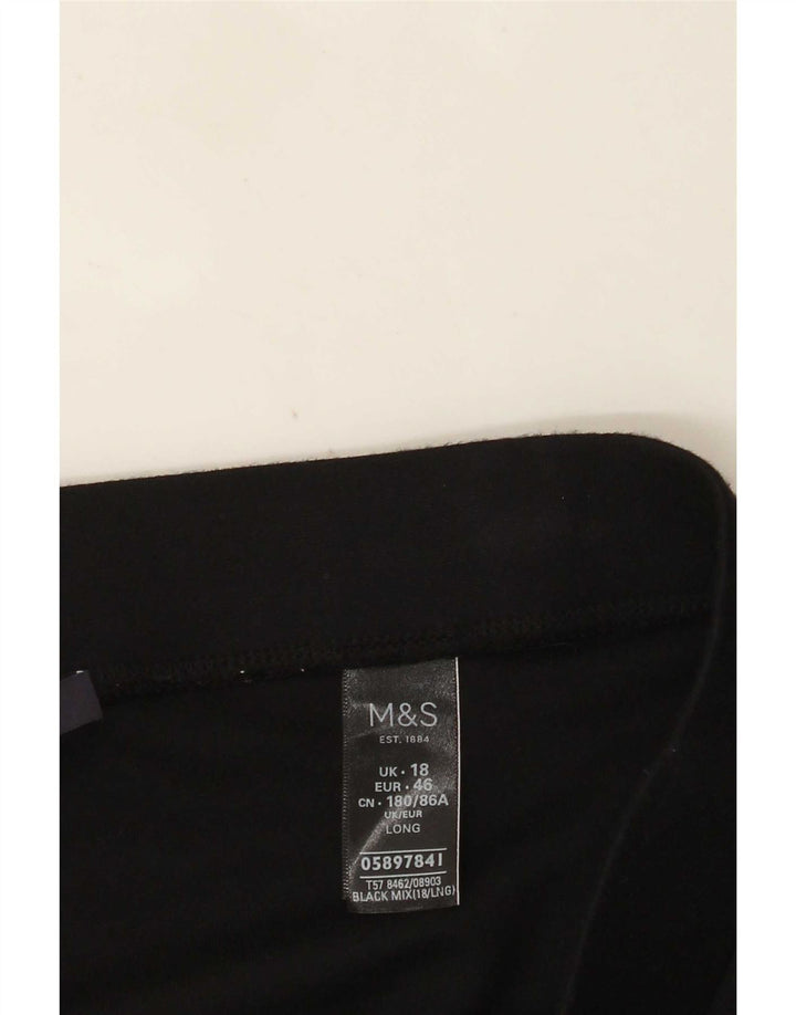 Женские леггинсы Marks & Spencer UK 18 XL, черные, вискоза