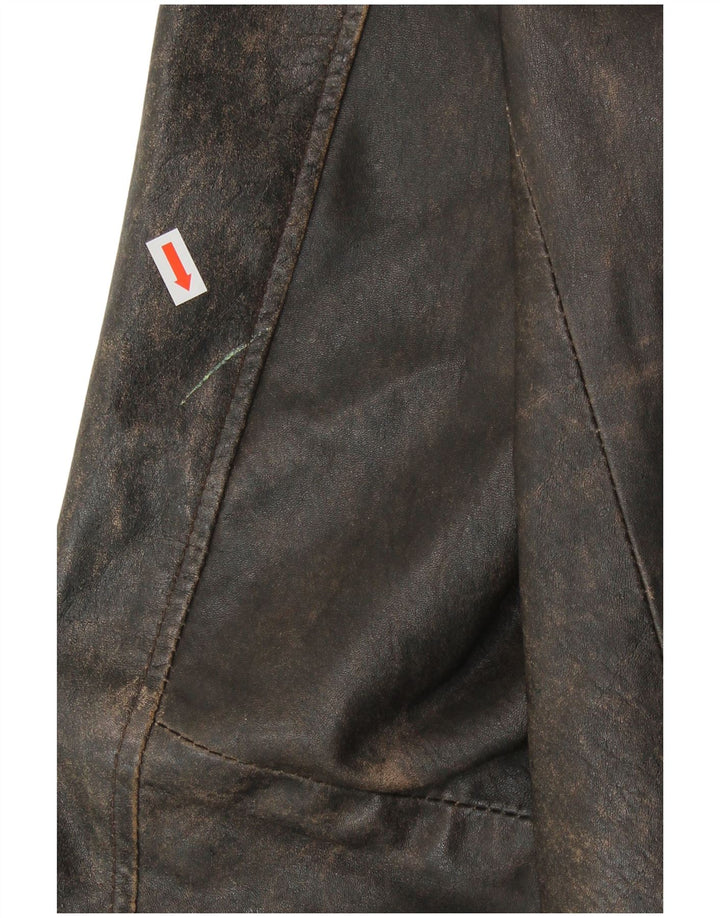 Мужская кожаная куртка Mays & Rose IT 50, большая коричневая кожа