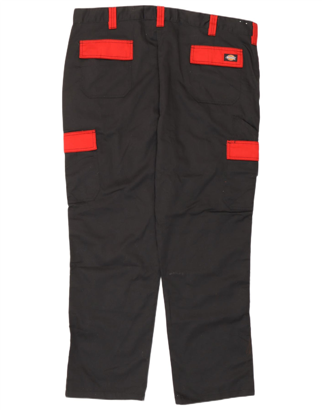 Мужские прямые брюки-карго Dickies W44 L31, черные, полиэстер с цветными блоками