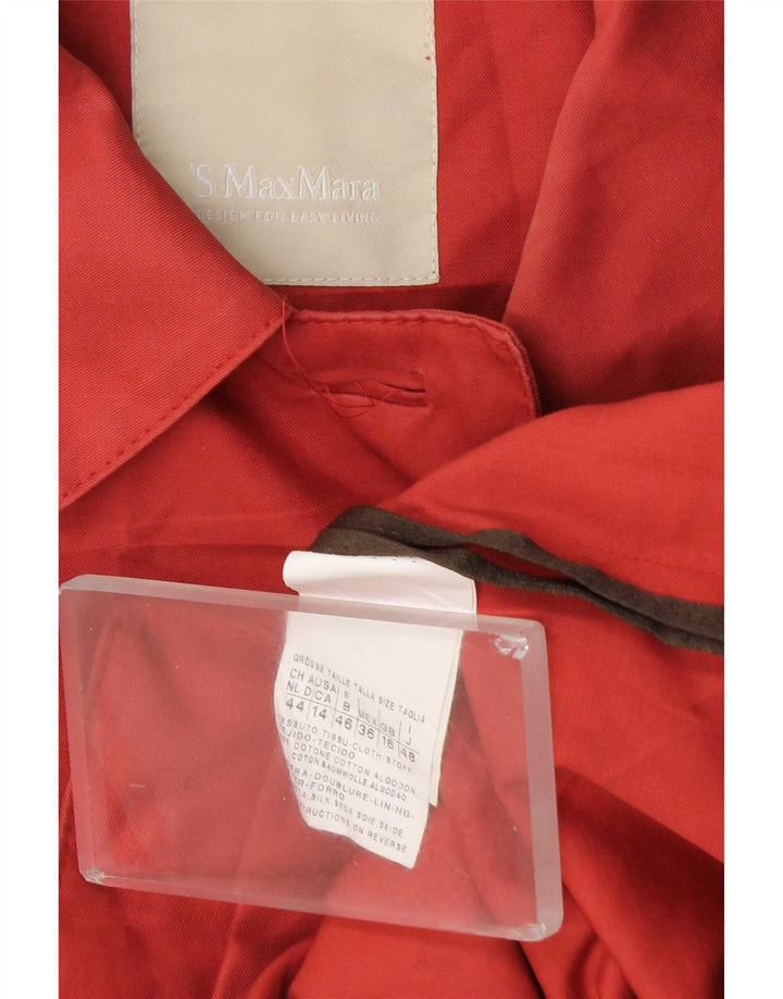 Женское пальто Max Mara UK 16, большое красное хлопок
