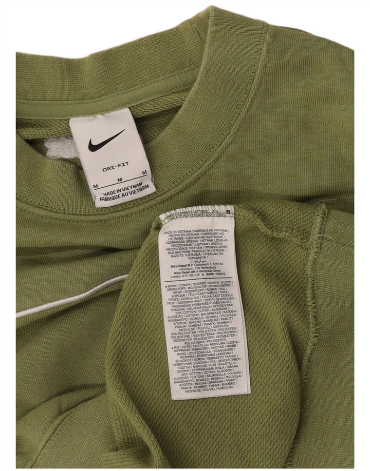 Женский джемпер большого размера с рисунком Nike Dri Fit UK 14, средний зеленый цвет