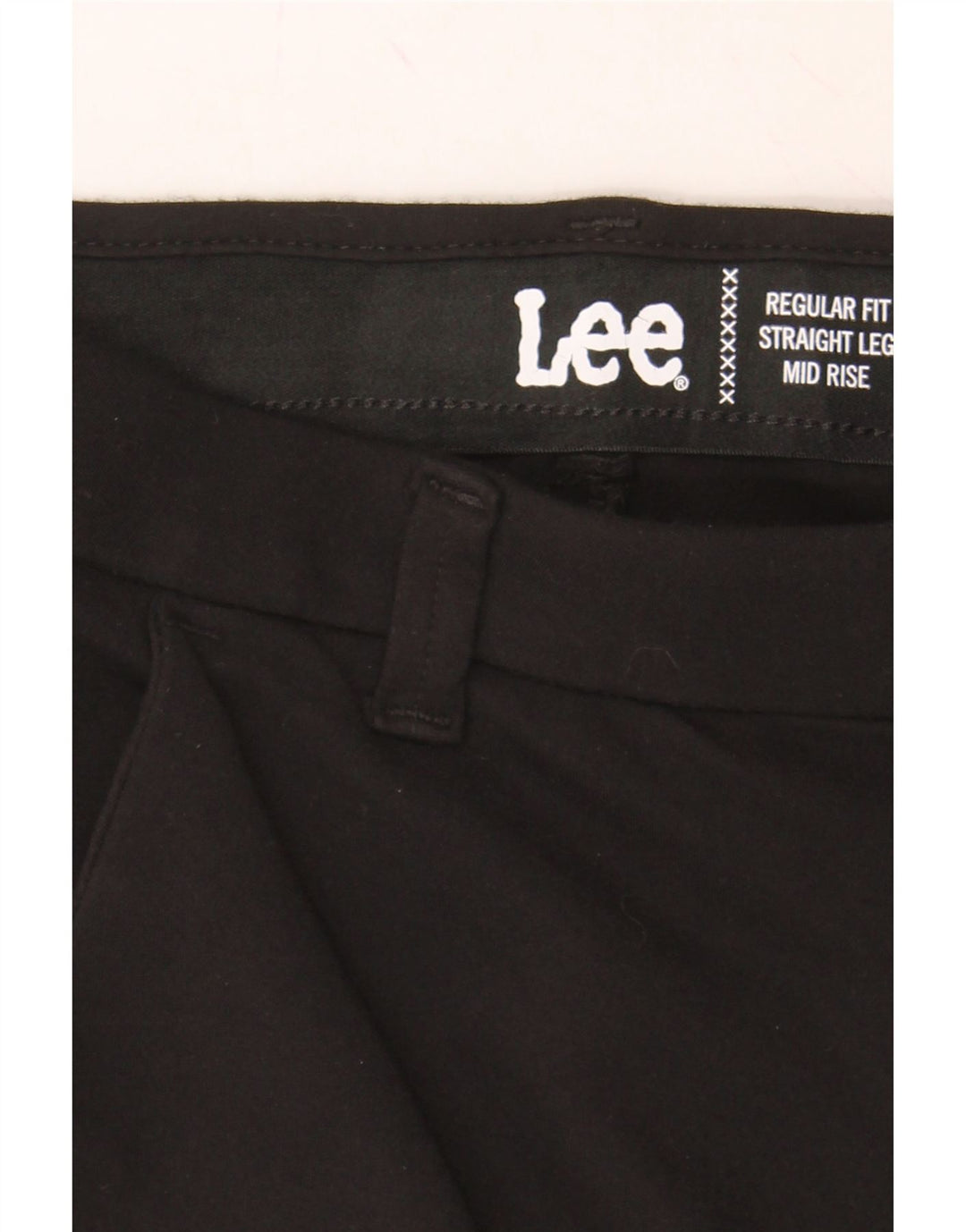 LEE Womens Regular Mid Rise Straight Casual Trousers W32 L30 Black Vintage Lee and Second-Hand Lee from Messina Hembry 