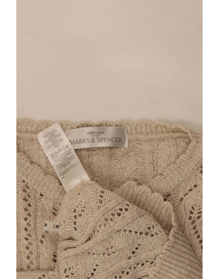 Женский кардиган Marks & Spencer UK 12, средний бежевый акрил