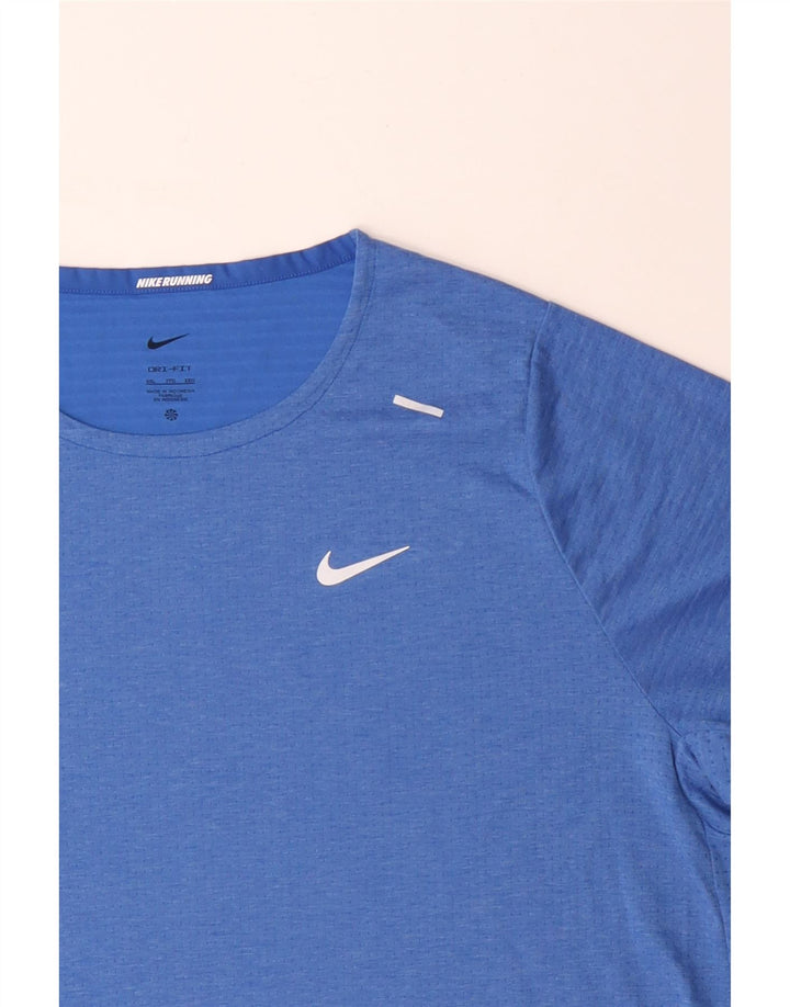 Мужская футболка NIKE Dri Fit 2XL, синий полиэстер