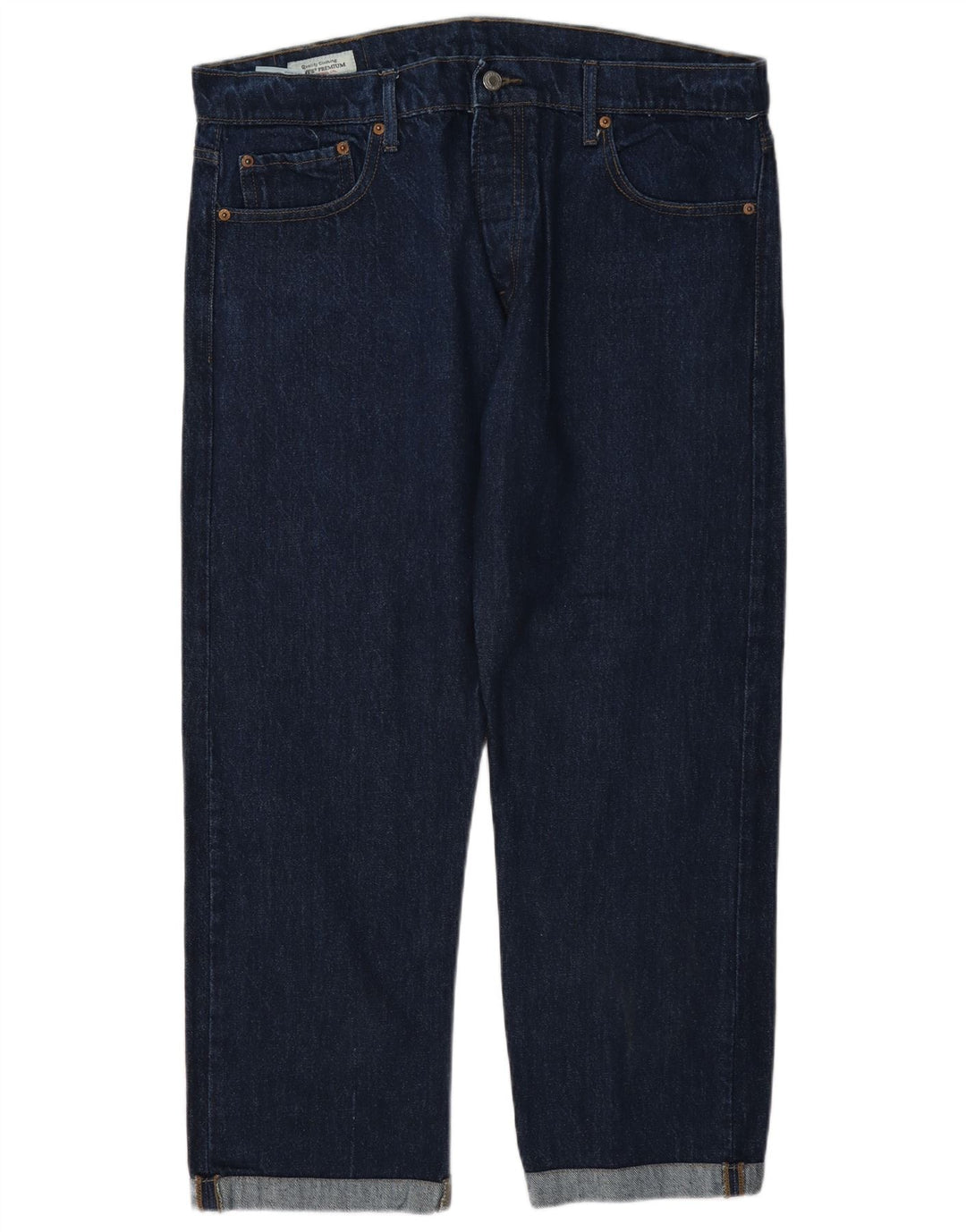 Женские прямые джинсы Levi's 501 W38 L27 темно-синие, хлопок