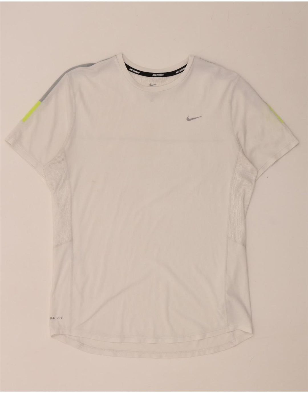 Мужская футболка Nike Dri Fit, средний белый полиэстер с цветными блоками
