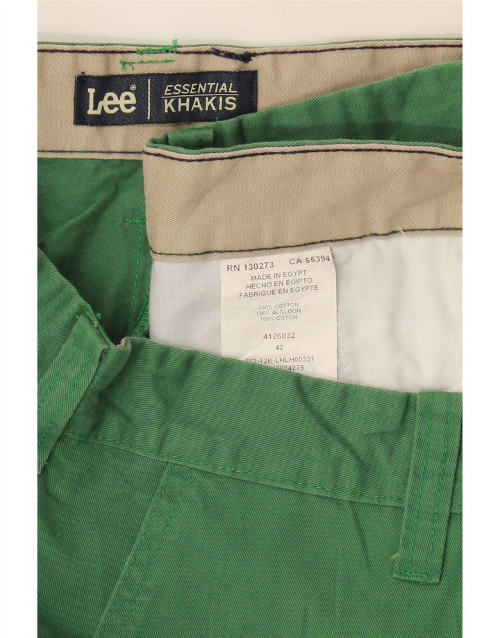 LEE Mens Khakis Chino Shorts W42 2XL  Green Cotton Vintage Lee and Second-Hand Lee from Messina Hembry 