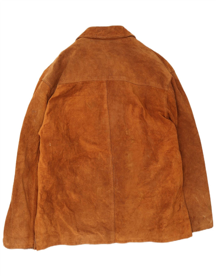 Винтажная женская замшевая куртка UK 44 2XL Коричневая