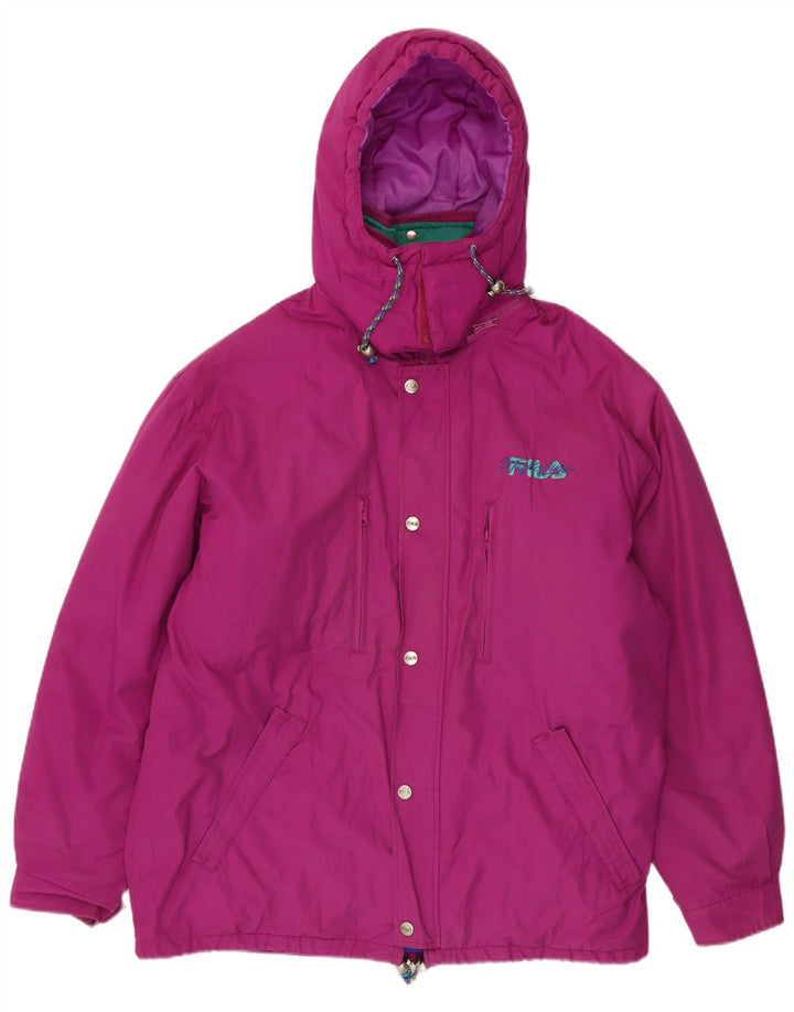 Мужская ветровка Fila с капюшоном UK 42 XL Розовый Полиэстер