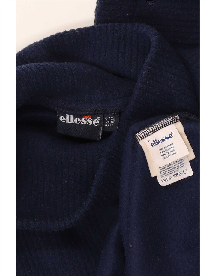 Женский свободный флисовый джемпер Ellesse UK 16, большой темно-синий, полиэстер
