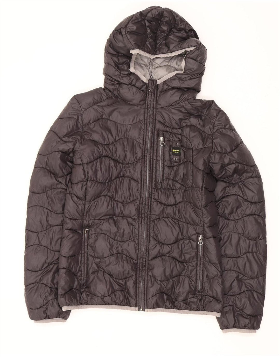 Женская стеганая утепленная куртка Blauer UK 14, большая, черная, полиамид