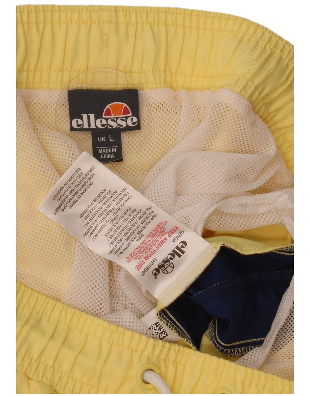 Мужские шорты для плавания Ellesse, большие желтые, полиэстер с цветными блоками