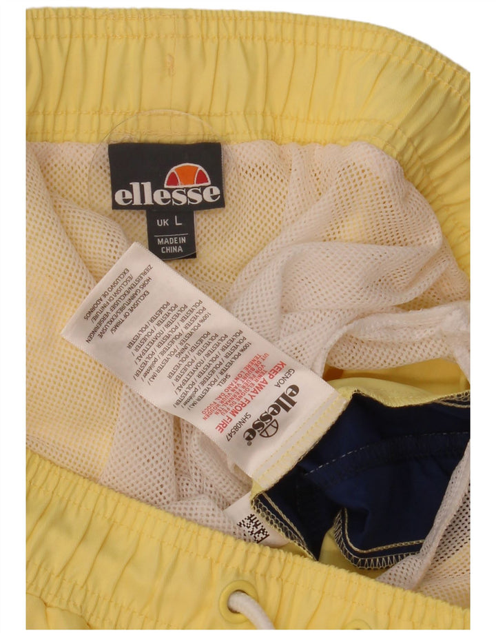 Мужские шорты для плавания Ellesse, большие желтые, полиэстер с цветными блоками