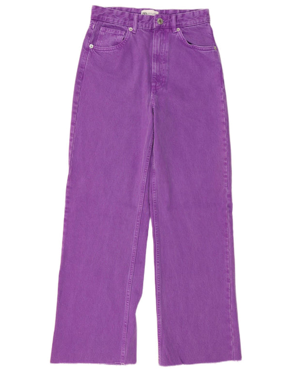 Женские широкие джинсы Zara EU 36 XS W26 L29, фиолетовый хлопок